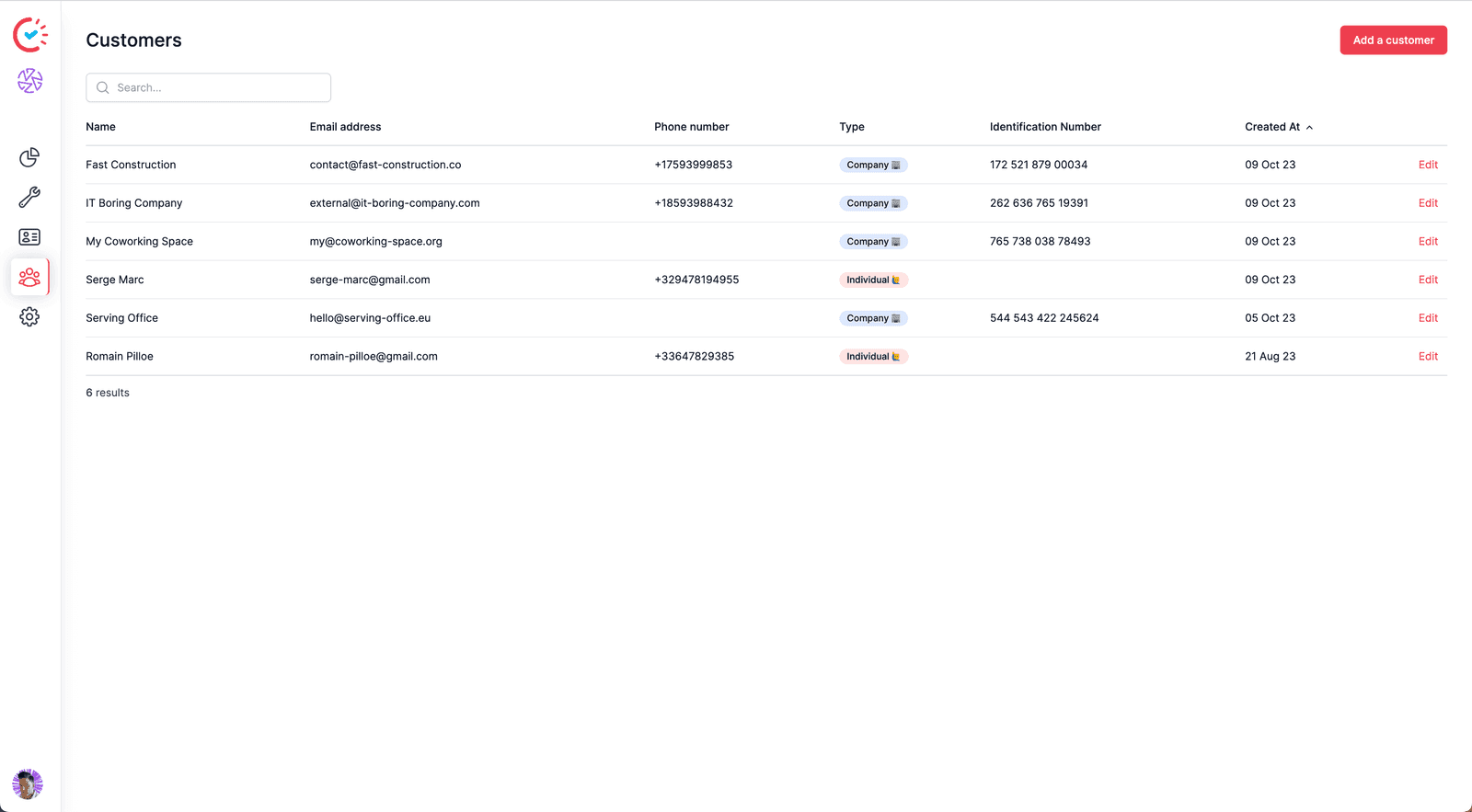 Customer history