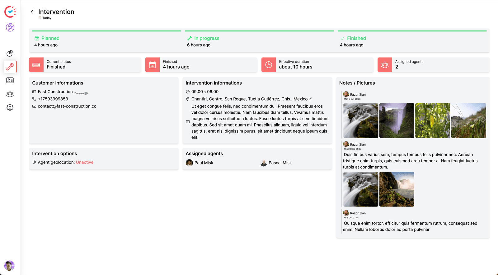 Photo progress reports